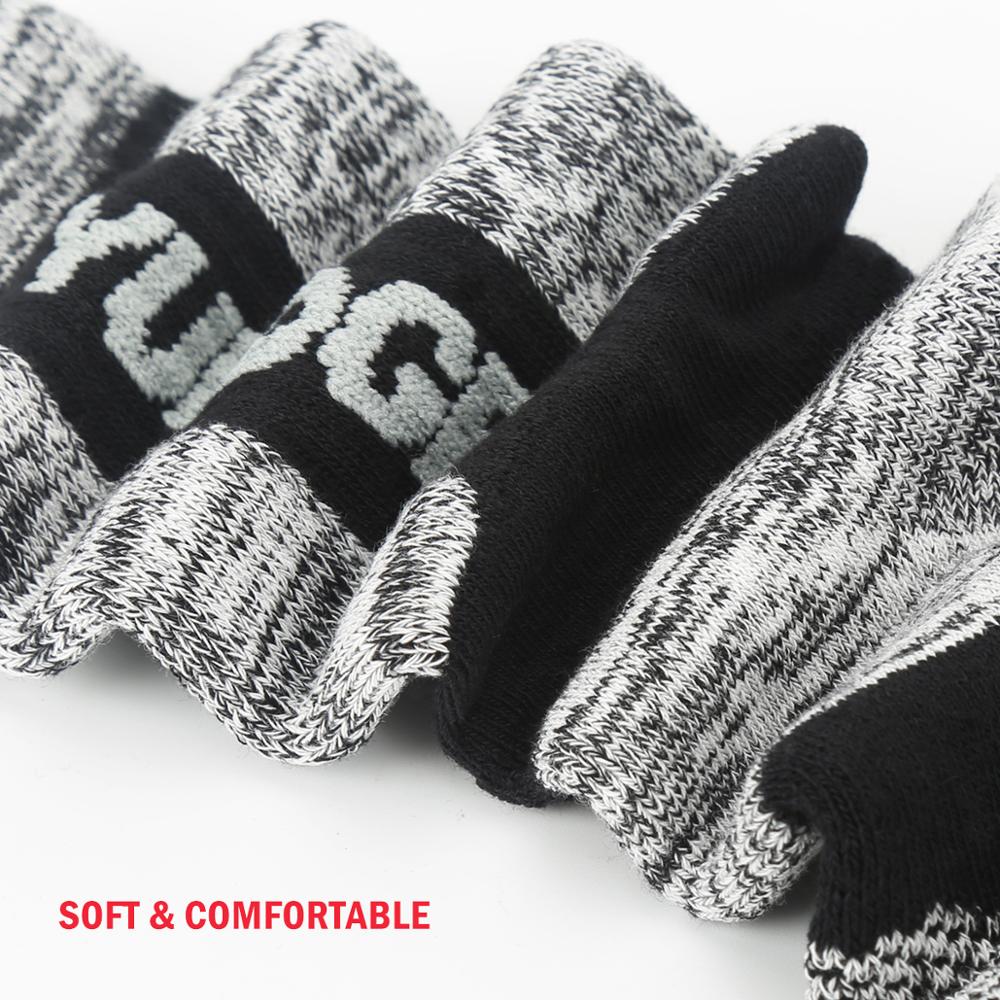 YUEDGE-Calcetines para hombre de algodón grueso, 5 pares, para exterior, invierno, cálido, transpirable, escalada, senderismo, deporte de ciclismo