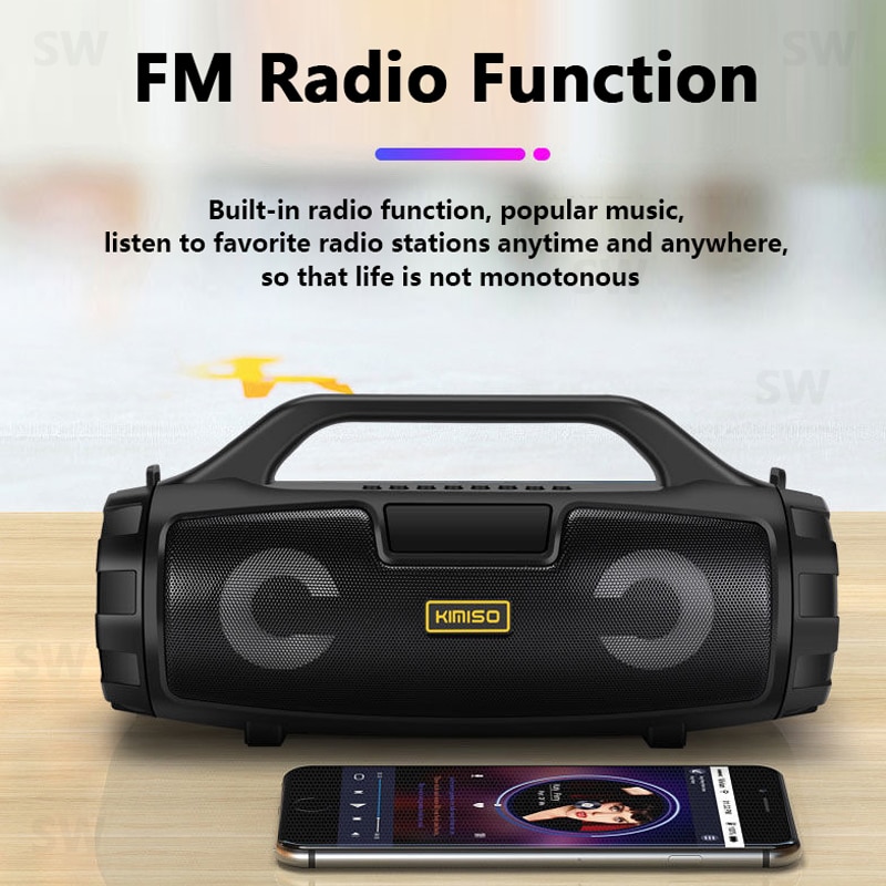 Big Power Bluetooth Speaker Outdoor Wireless Portable Column Music Center 4Dstereo Soundbar Subwoofer Boombox Support AUX TF FM