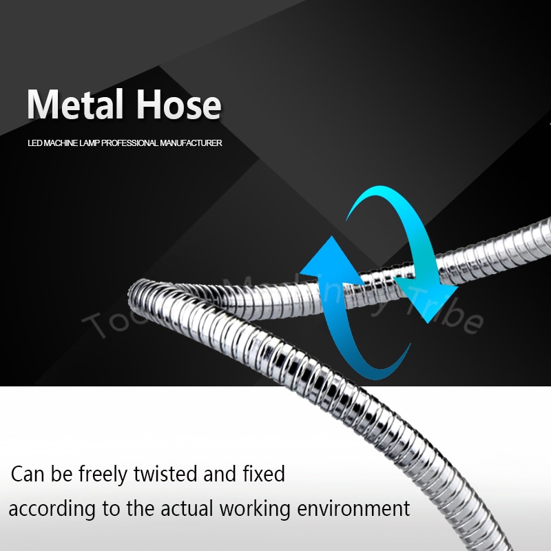 Led Machine Light Small Machine Working Lamps Metal Hose Freely Bend Lamps 12V/24V/220V High Brightness For Machining Center