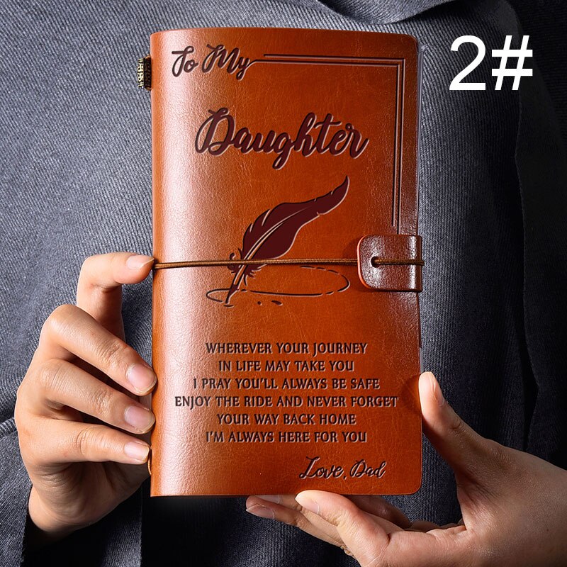 Vintage Engraved Journals Retro PU Leather Notebook Diary Notepad Note Book Stationery Traveler Journals: Coffee