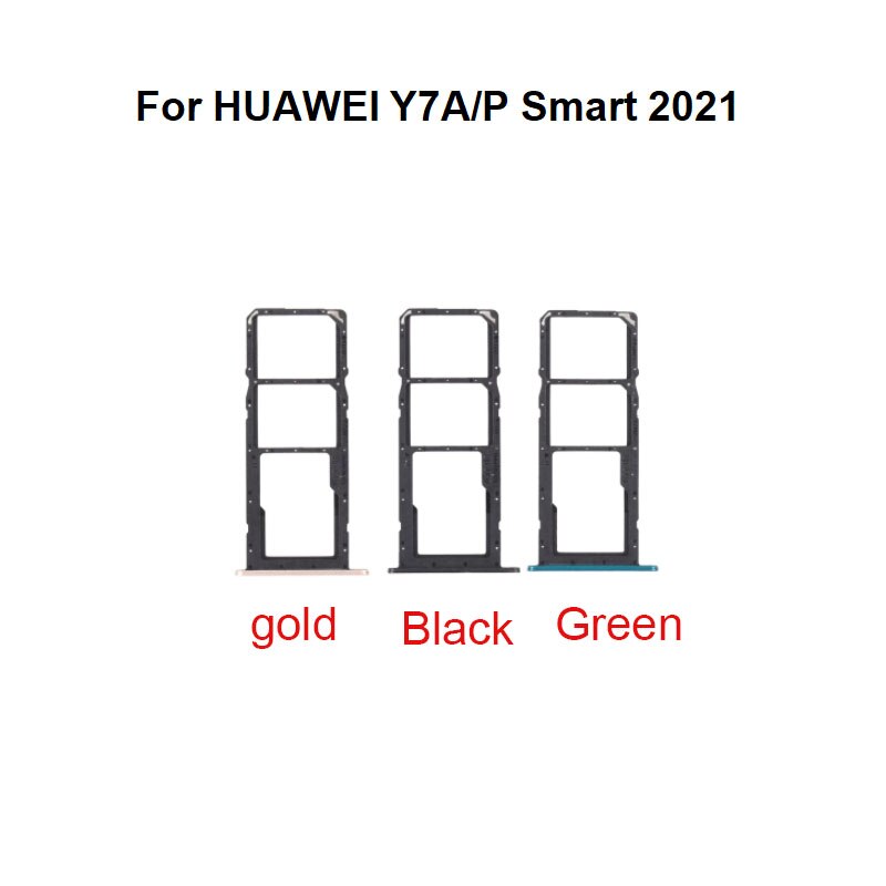 10PCS Sim Card Tray Slot Holder Socket Adapter Connector For Huawei Y7A / P Smart Repair Parts Replacement