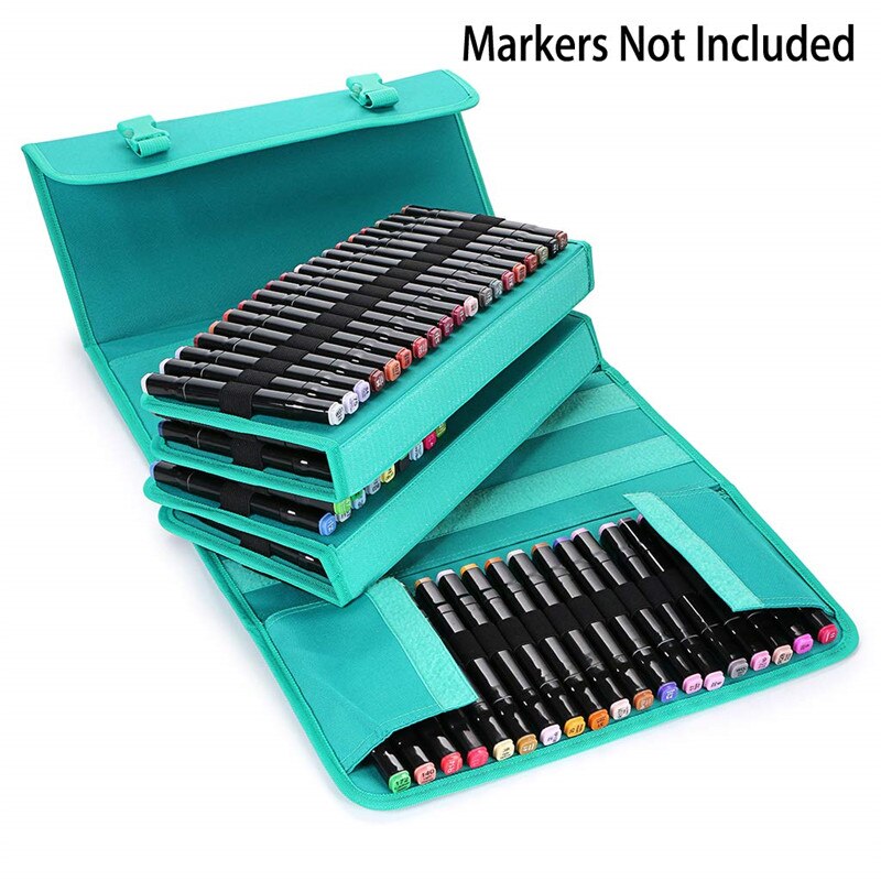 Olike 168 Slots Marker Case Organizer Houder Voor Primascolor En Copic Sketch Markers Droge Wissen Kleur Verf Markers: green