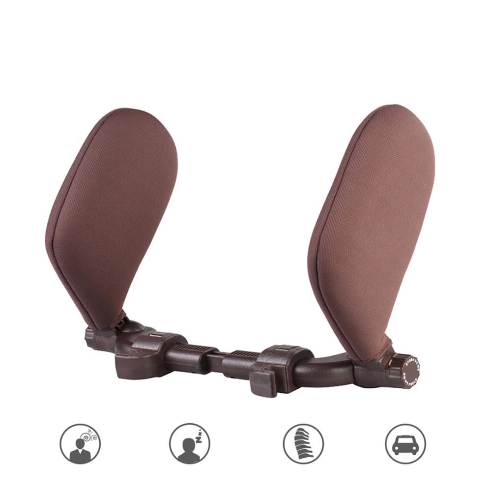 Auto Car Seat Headrest Travel Rest Neck Pillow Support for Kid And Adults Children Auto Seat Head Cushion Car Pillow Car Styling: Brown