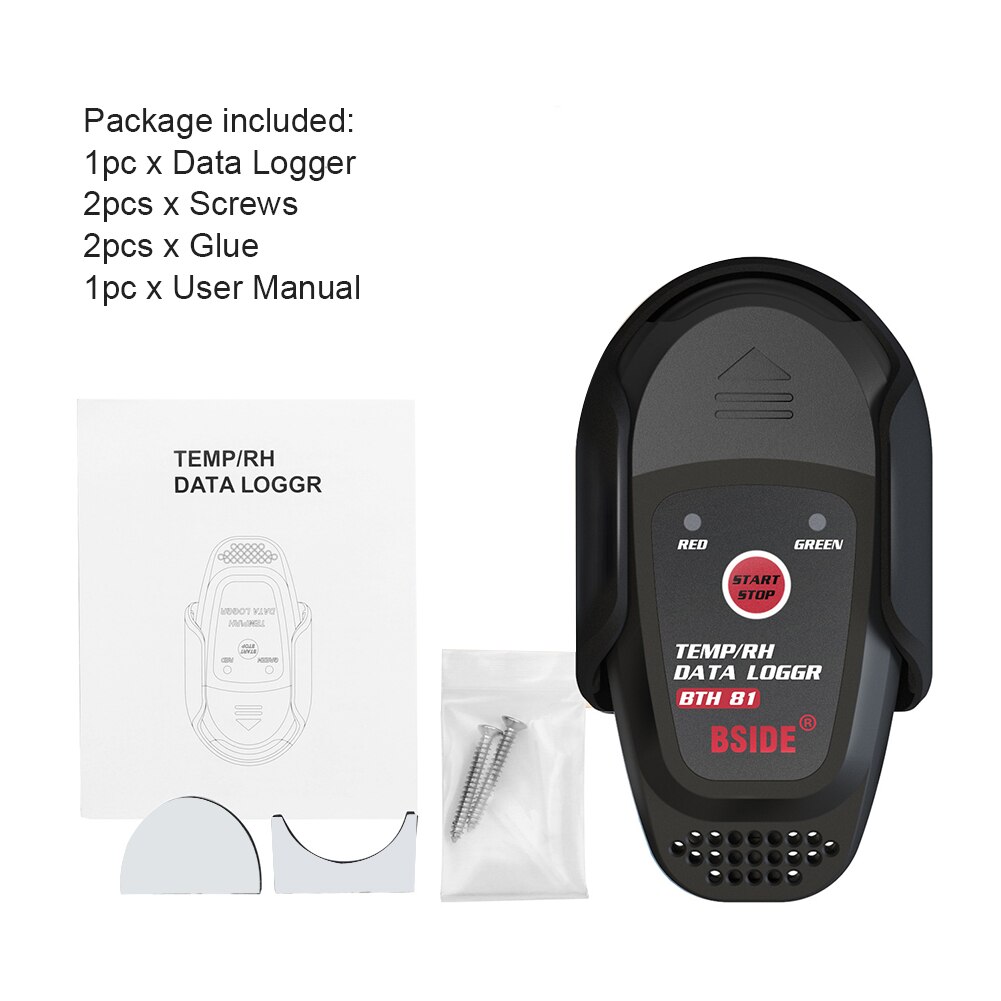 BTH81 Mini Thermometer USB Port Hygrometer Meter Storage Easy Install Temperature Humidity Recorder Data Logger High Accuracy