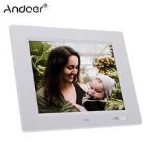 Andoer 8 ''Ultradunne 1024*600 Hd TFT-LCD Digitale Fotolijst Wekker MP3 MP4 Movie Player Met Afstandsbediening desktop