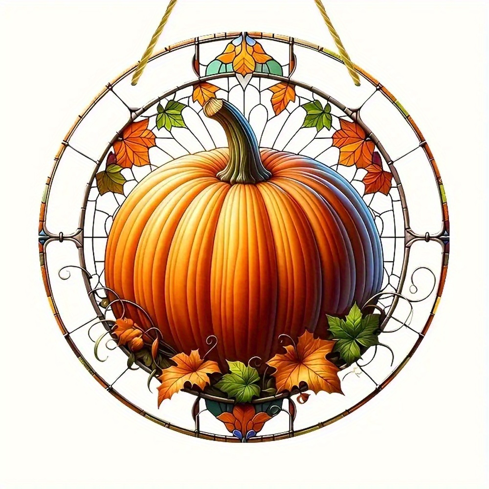Gartenflagge Herbst-Design Mit Hahn & Kürbissen - Doppelseitig, Wetterfest