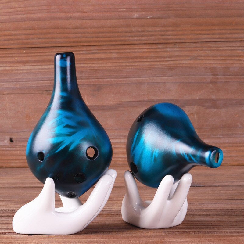 Ocarina Alto C en céramique à 6 trous, instrument classique de flûte de gourde avec sac de Protection, d'anniversaire pour enfants, directe