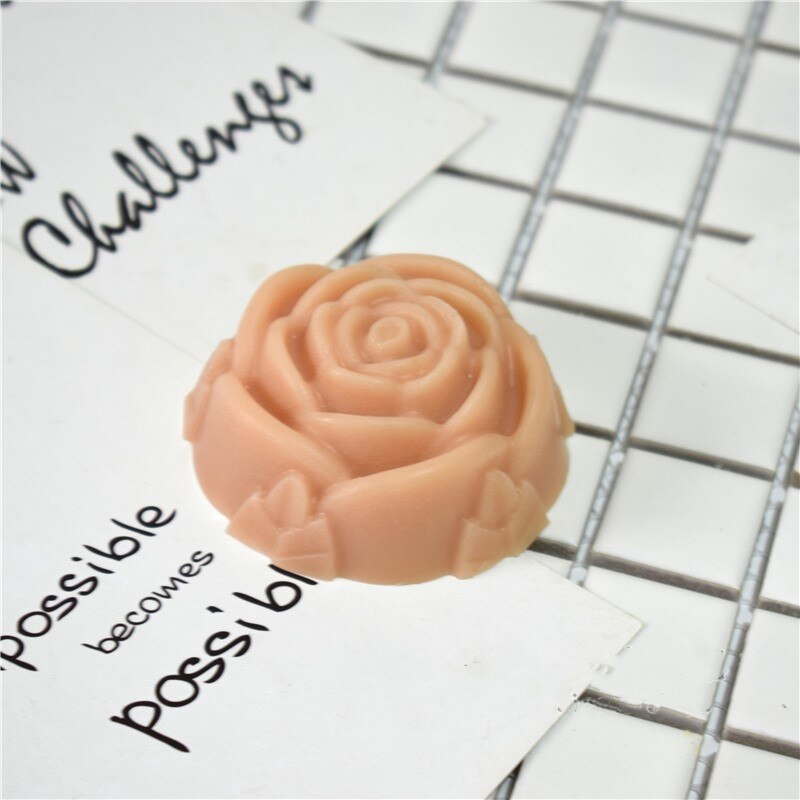 Rose Blume Form Silikon Seife Mold Runde Schokolade Tablett Handwerk Kuchen Form Hausgemachte Seife, Die DIY Kerze Formen