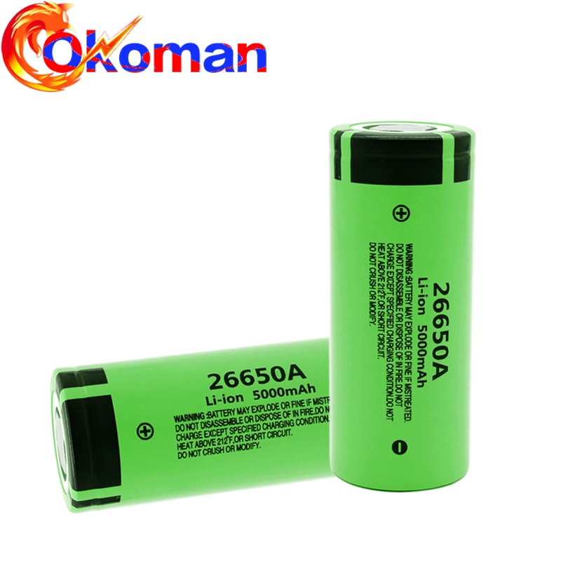 3.7V 26650 Batterij 5000mAh Li-Ion Oplaadbare Batterij Voor LED Zaklamp Zaklamp Li-Ion Batterij accumulator batterij