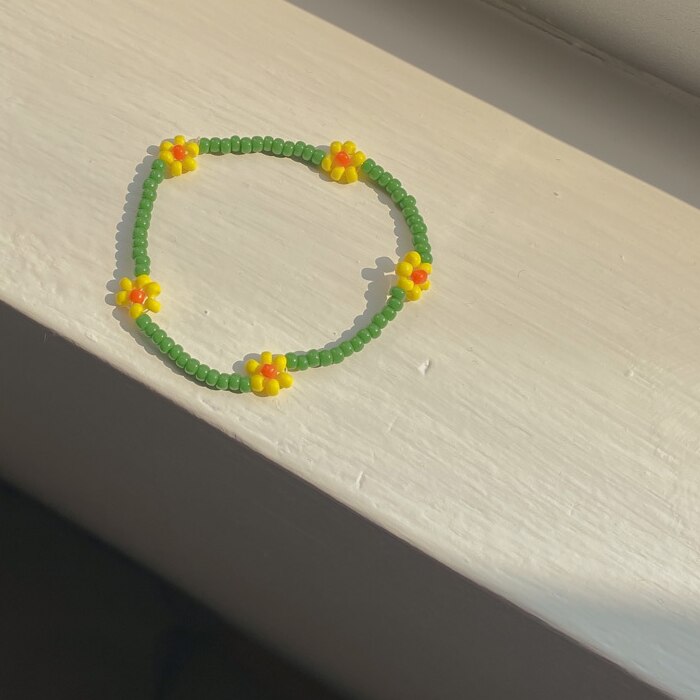 AOMU 2020 Della Boemia Del Braccialetto di Perline Colorate Smiley Bracciali per le Donne Della Ragazza Branello di Fascino Della Resina Del Braccialetto Punk Accessori di Tendenza