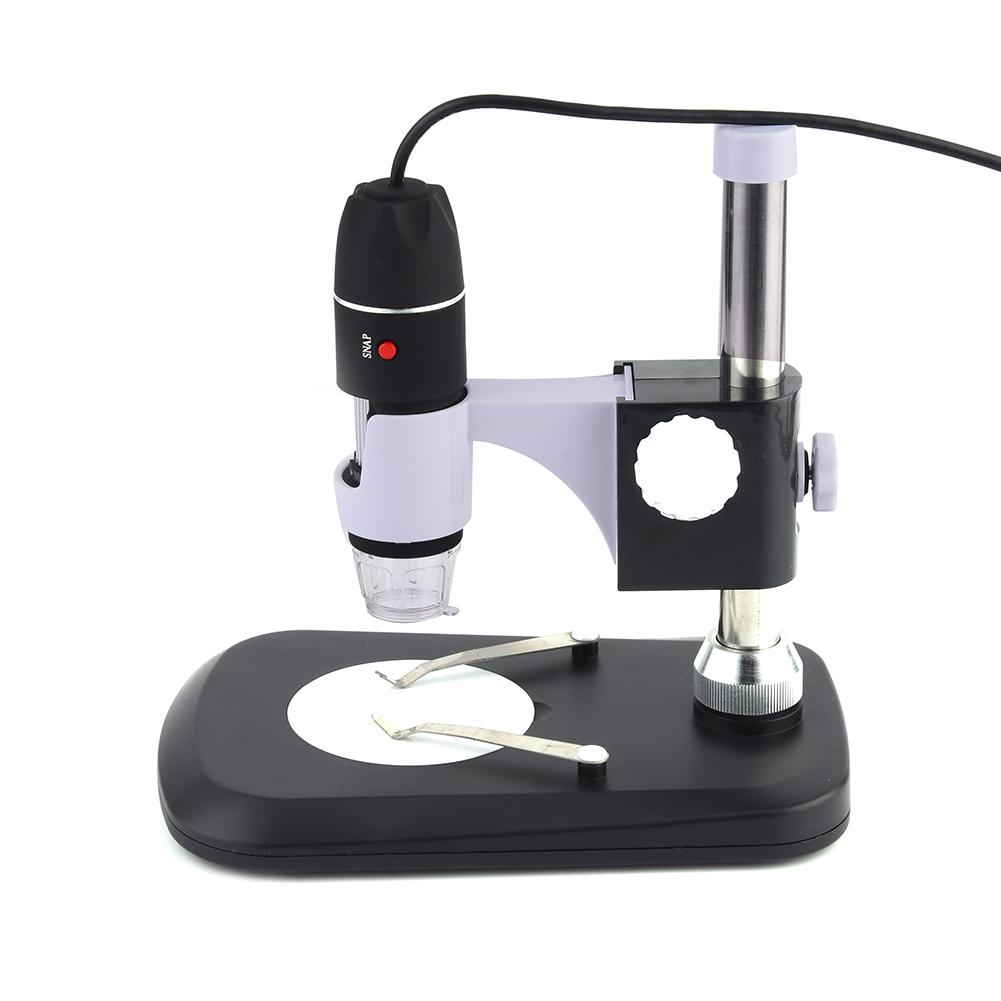 Mega pixel 1600x 8 led digitalt mikroskop usb endoskop kamera mikroskopi forstørrelsesglas elektronisk stereo pincet forstørrelse