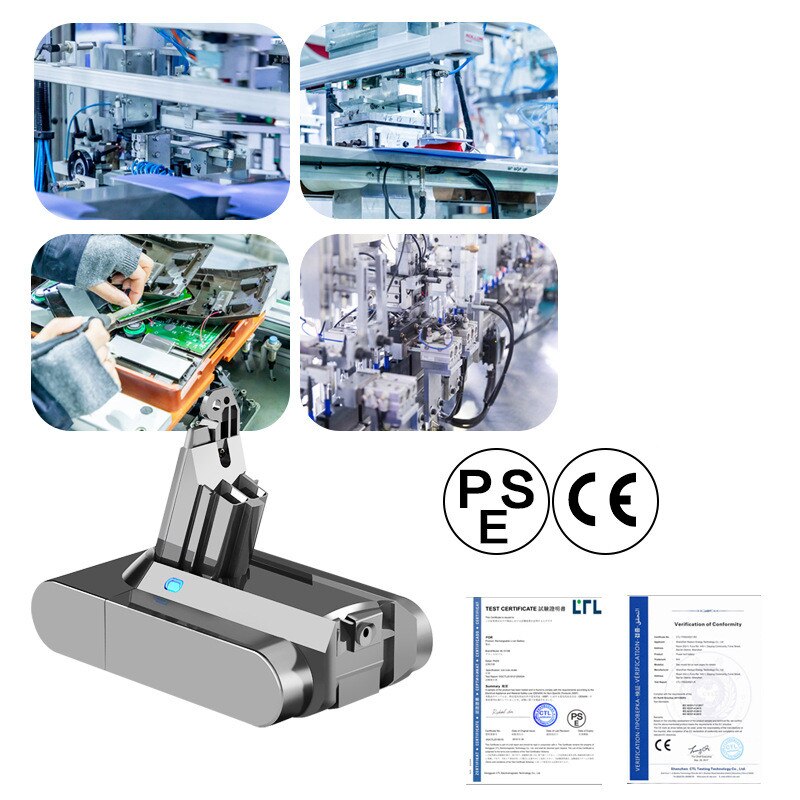 100%  originele 21.6v 12800 mah li-ion accu voor dyson  v6 dc58 dc59 dc62 dc74 sv09 sv07 sv03 965874-02 stofzuigeraccu  l30