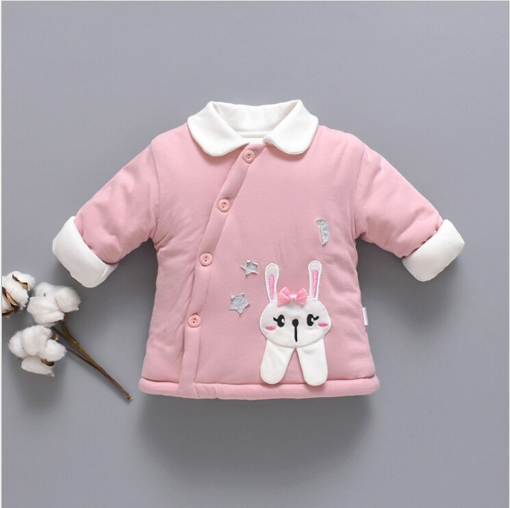 Kinderkleding kinderen jongens en meisjes katoenen jas met cartoon gedrukt warme katoenen jas voering: Yellow / 3T