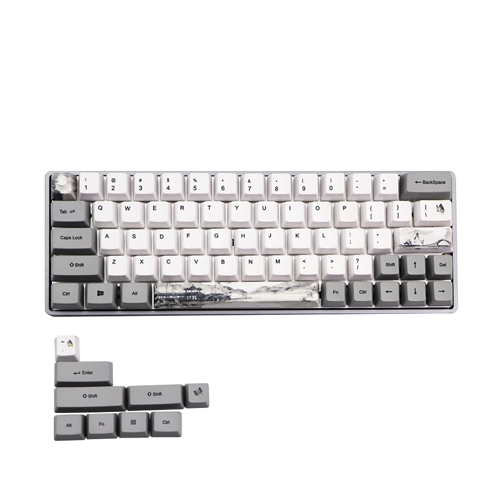 Dye subbed keycap 60%  pbt oem keycap set mekanisk tastaturbord keycap for  gh60 rk61/ alt 61/ annie /poker keycap  gk61 gk64 dz60