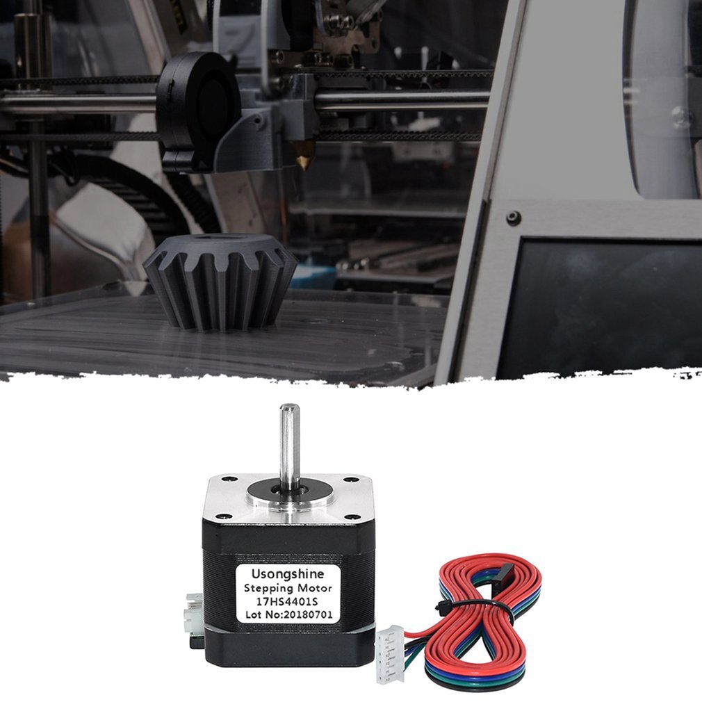 Motor paso a paso Nema17 de 4 conductores, Motor de 42 motores de engranaje de extrusión, relación de Motor paso a paso 5,18: 1, caja de engranajes planetaria Nema 17 17HS4401S