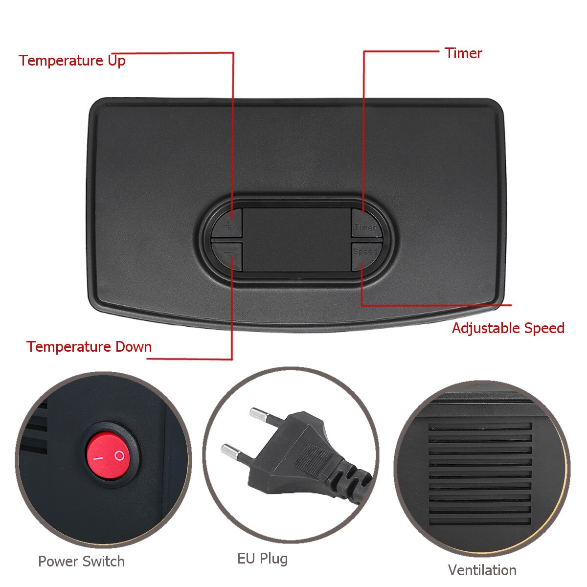1000W Desktop Mini Elektrische Haard Kachel Met Log Vlam Effect Warme Lucht Warmte Ventilator Bureau Tafel Verwarming Voor Winter smart Home