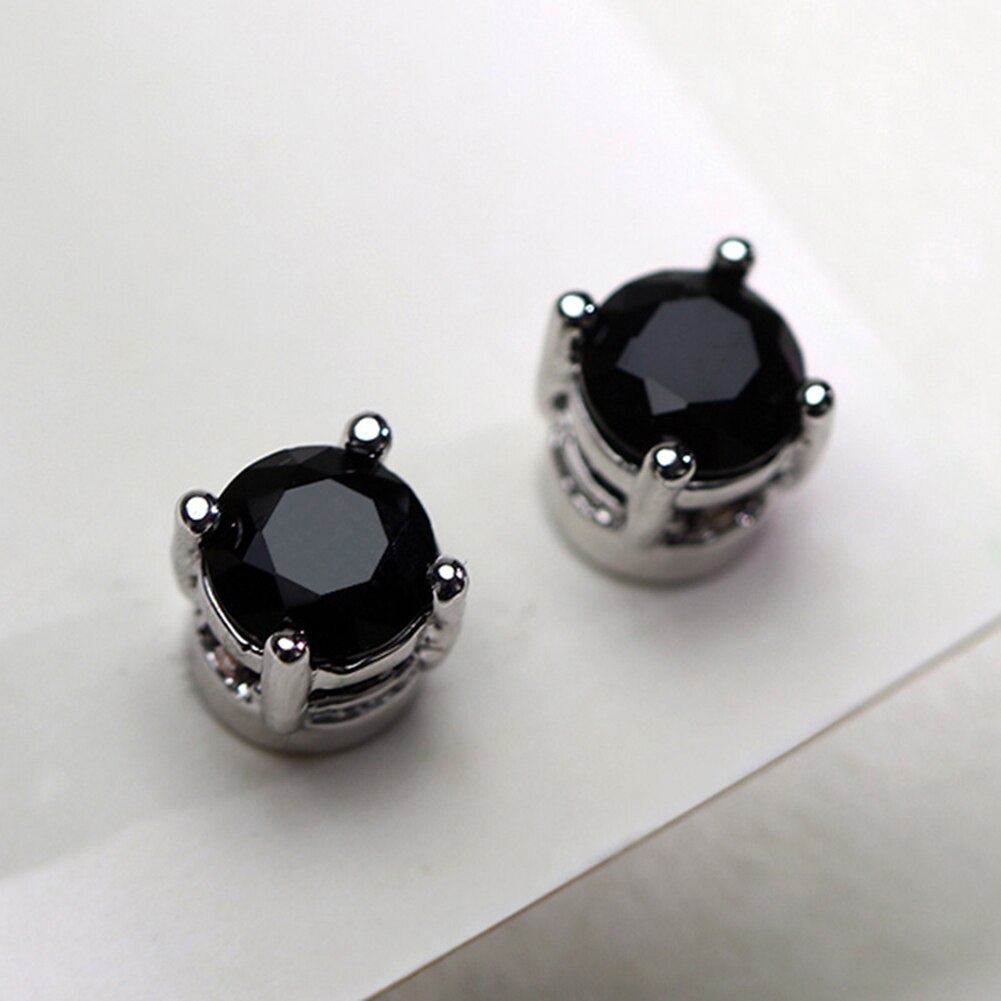 Magnetisk magnet örhängen män kvinnor strass infällda magnetiska örhängen örhängen icke piercing smycken