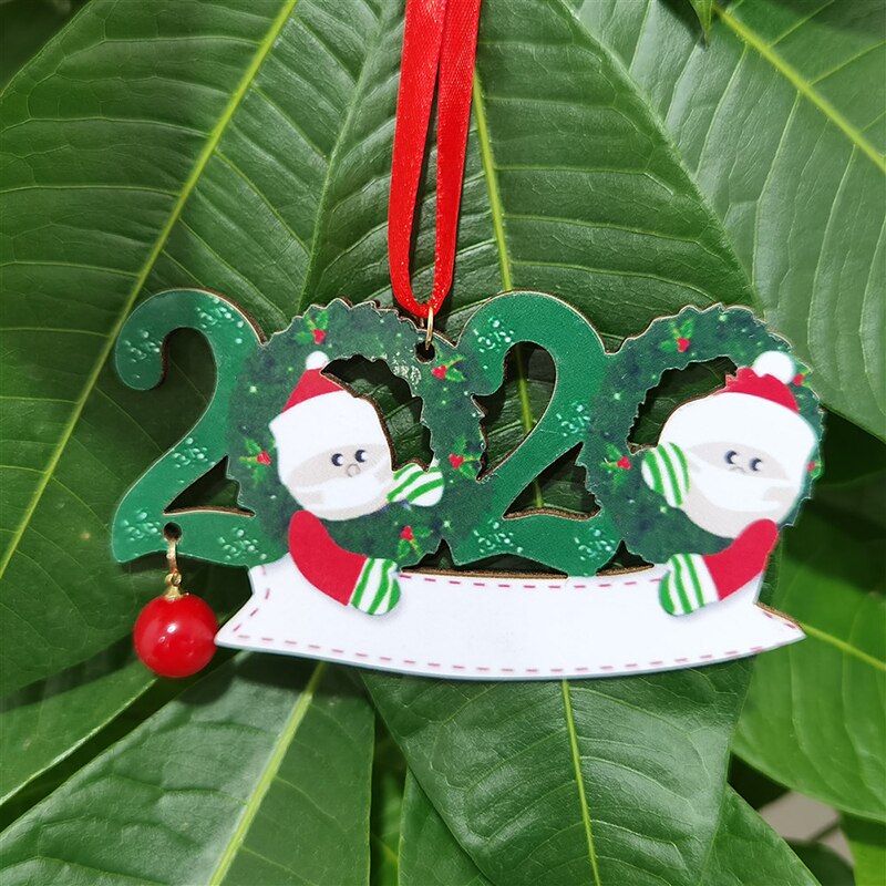 Kerst Jaar Familie Diy Handgeschreven Naam Gezichtsmasker Snowman Hanger Kerst Decoraties Voor Huis: two people
