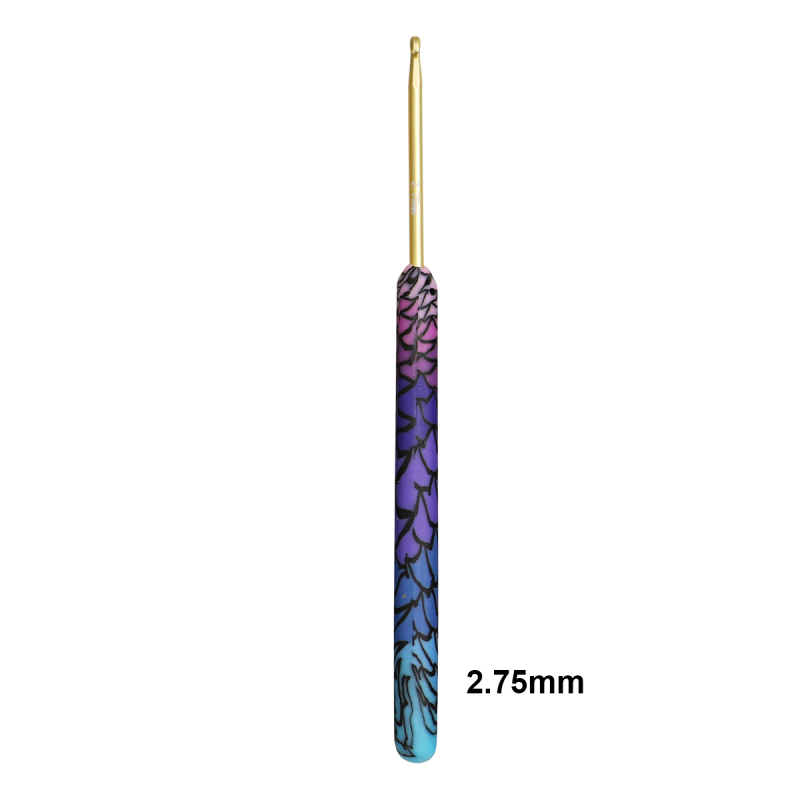1 Stück lila Meerjungfrau Häkelnadel Aluminium Kopf DIY handgemachte Handwerk Garn Häkelnadel Häkelzubehör 2,25 mm-8,0 mm: Navy