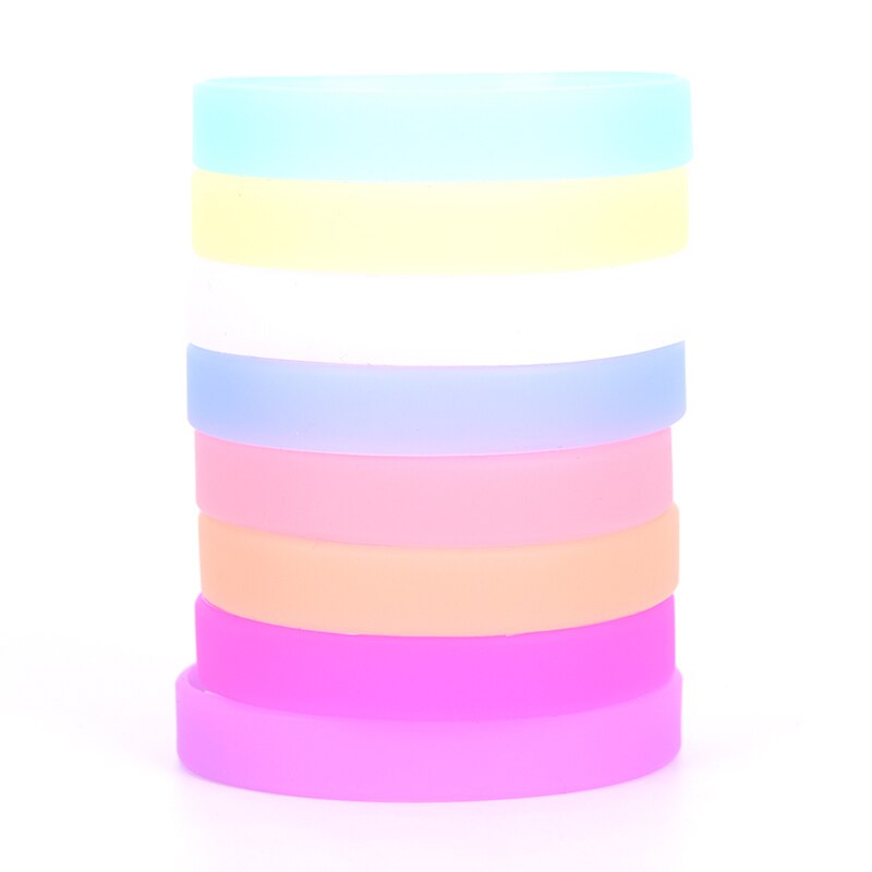 Färgglada lysande silikon sportarmband & armband kvinnor fluorescerande gummi fitness armband armband glöder i mörkret