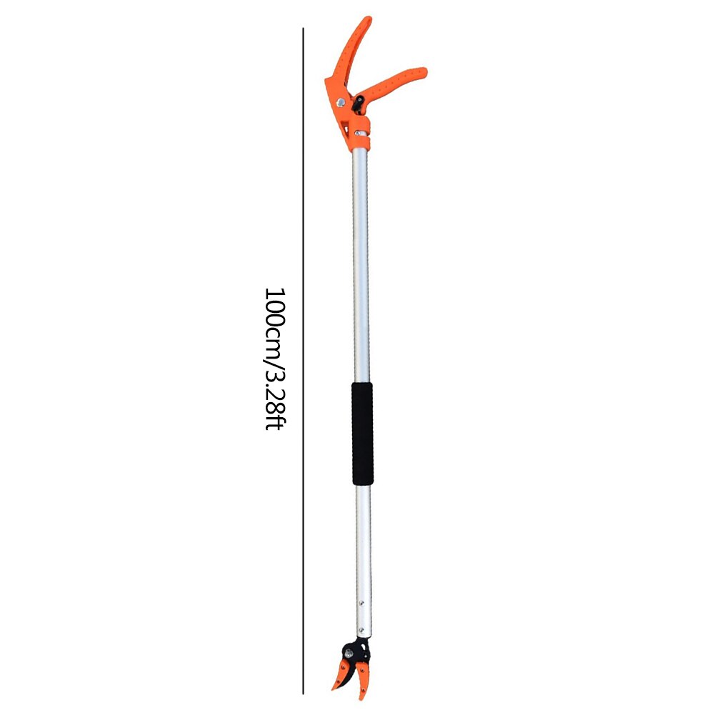 0.6-1M Tree Pruner Extra Long Telescopic Pruning Hold Bypass Pruner Max Cutting 1/2Inch Fruit Picker Tree Cutter Garden Tools: 1m
