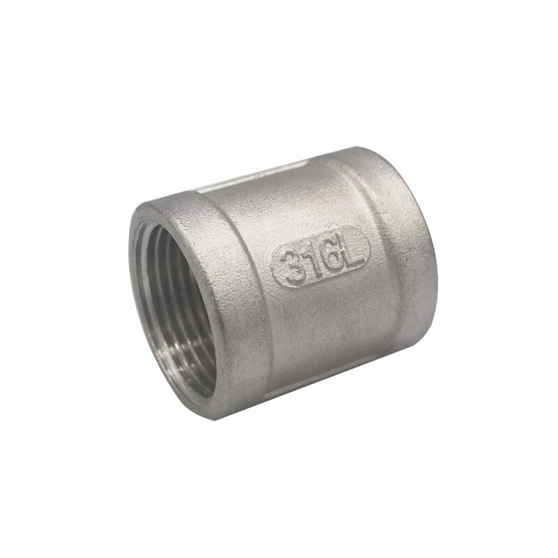 1/8'' - 2'' BSP Female Thread 316 Stainless Steel Equal Coupling Straight Water Pipe Fitting 316L Joint Connector