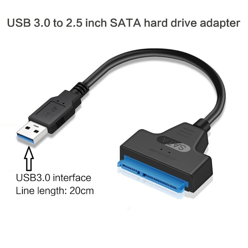 USB 3.0/2,0/Typ C zu 2,5 Zoll SATA Festplatte Adapter Konverter Kabel für 2,5 ''HDD/ SSD 28TE: USB3.0 zu SATA