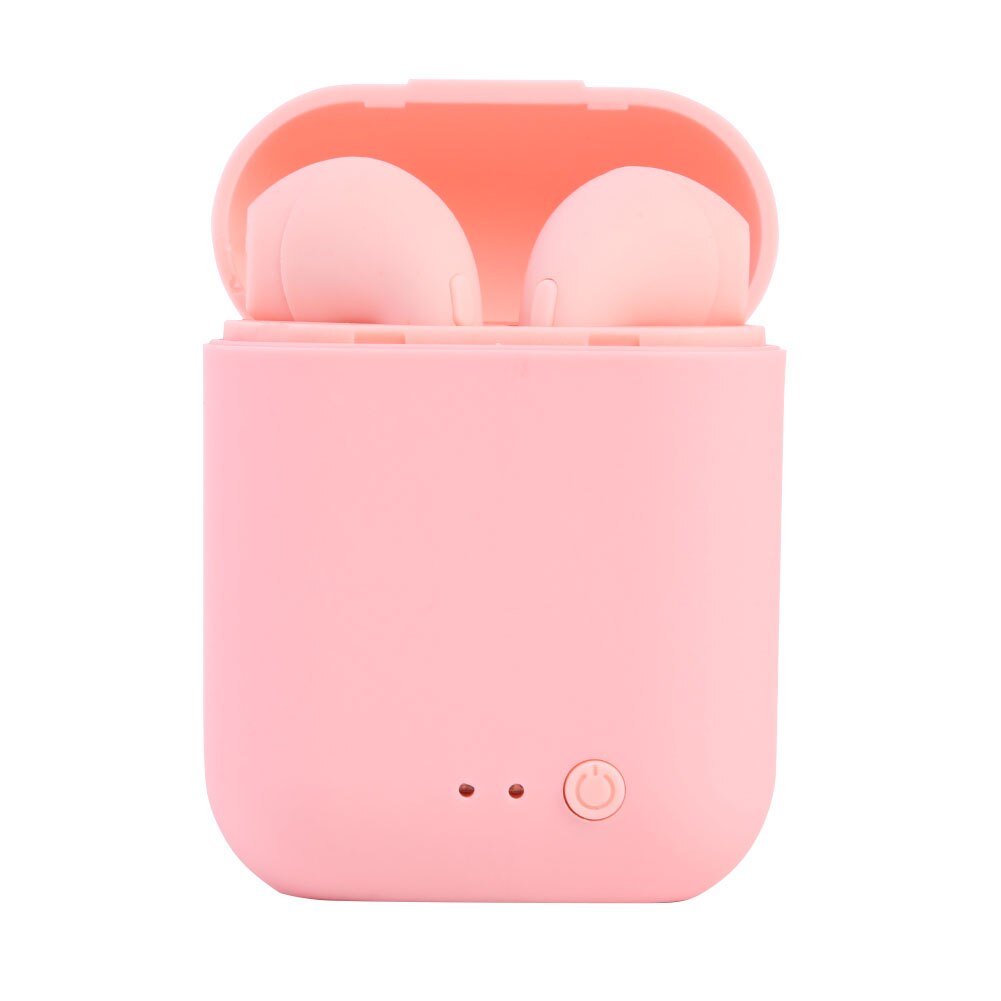 Original i12 TWS Wireless Bluetooth Earphone Stereo Earbuds Headset i7 Mini Wireless Headphones with Charging Box for Smartphone: i7s mini2 pink