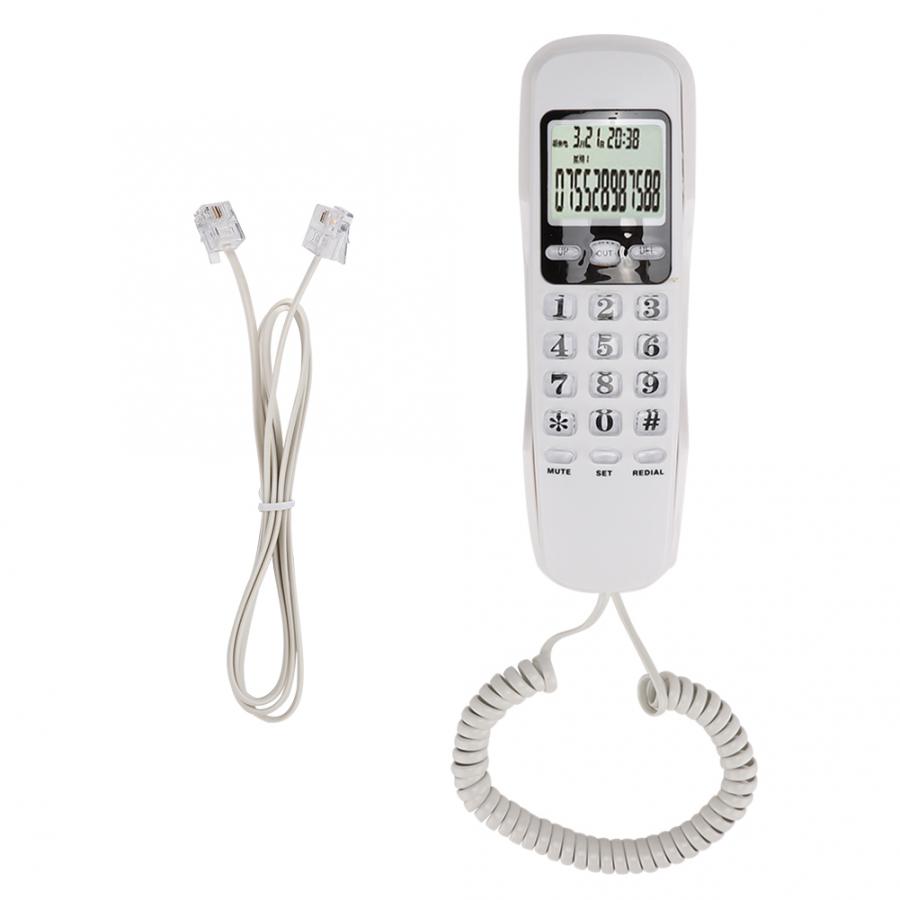 Lcd Display Mini Muur Vaste Telefoon Dtmf/Fsk Home Office Vaste Telefoon Met Dual Caller Id