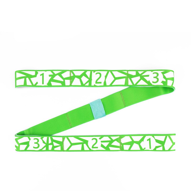 9-Grid Yoga Stretch Riem Gesegmenteerde Dans Vormgeven Lichaam Elastisch Touw Training Extra Weerstand Stretching Riem: green