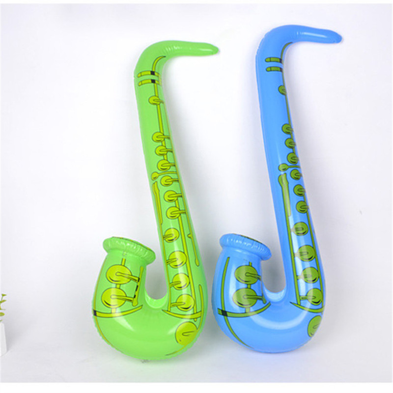 Kinderen PVC Opblaasbare Speelgoed Voor Air Filler Muziekinstrument Vorm PVC Verjaardag Beach Rock Party Speelgoed Accessoires: 67cm Saxophone