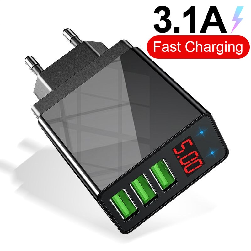 Quick Charger 3.0 USB Charger For Samsung A50 A30 iPhone 7 8 Xiaomi mi9 Tablet QC 3.0 Fast Wall Charger US EU Plug USB Adapter