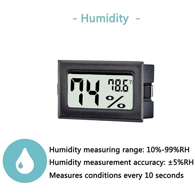 6 Pack Mini Digital Thermometer Hygrometer Indoor Temperature And Humidity Gauge Meter Monitor Fahrenheit For Humidor