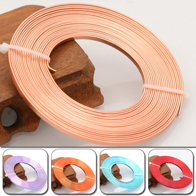 5 Meter 3Mm Platte Anadized Kleur Plated Aluminium Draad Voor Sieraden Maken Armband Craft Diy Accessoires Levert
