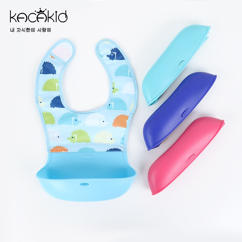 KACAKID Unisex Baby Bibs Girl Boy Bib Waterproof Removable Feeding Baby Towel Kids Cute Animals Silicone Baby Bib Fodable ka5092