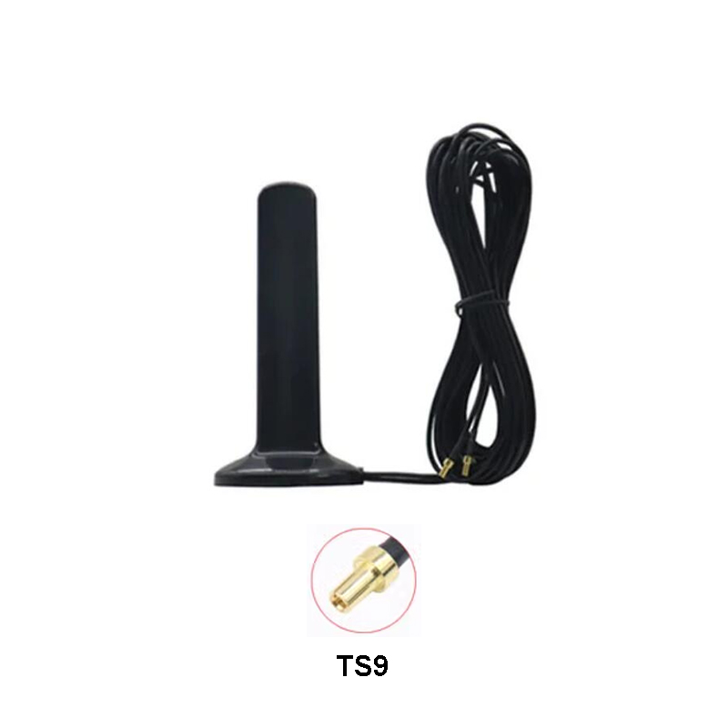 Antena 5G RG174 3M para Roteador e Modem, Amplificador de Sinal Externo 600-6000MHz, Antena Omnidirecional com Base Magnética SMA Macho TS9 CRC9: Preto