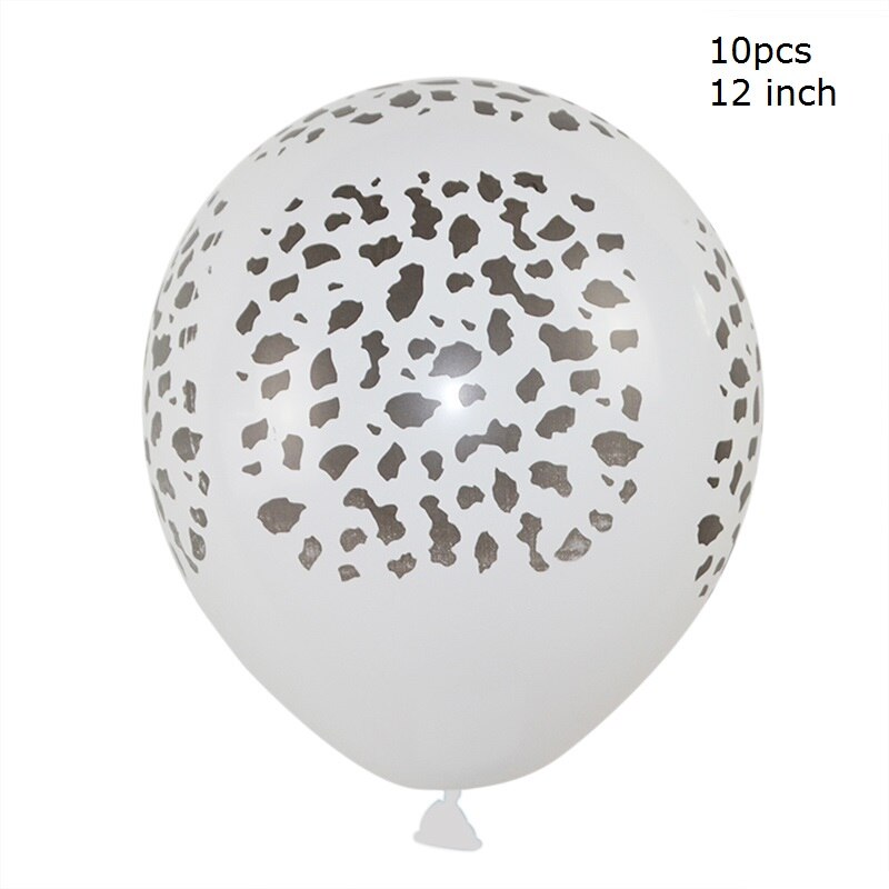 1 sæt jungle fødselsdagsbannere dyr guirlande fødselsdag papir vimpel palmeblad flag bunting baby shower safari dyr dekoration: Latex ballon e