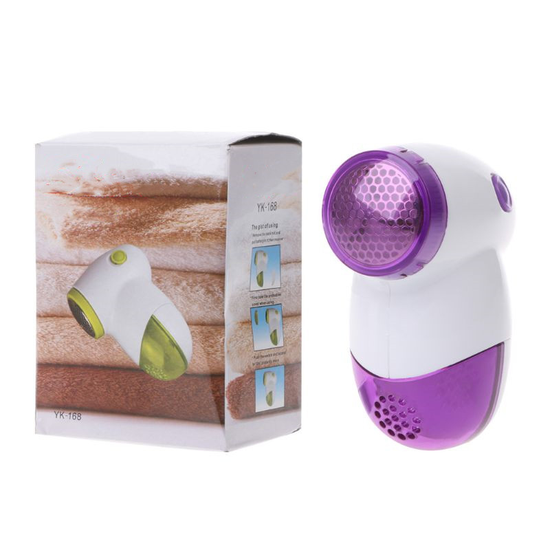 Eliminador de pelusas eléctrico, quitapelusas para tela, suéter, ropa, afeitadora, máquina para quitar el hogar: Púrpura