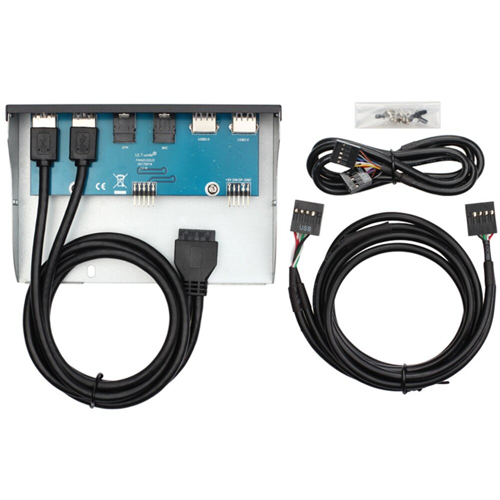 5.25 " pc stationära chassi frontpanel usb hub-kontakt adapter 2 usb 3.0 portar och 2 usb 2.0 portar för datorfodral cd drive pan
