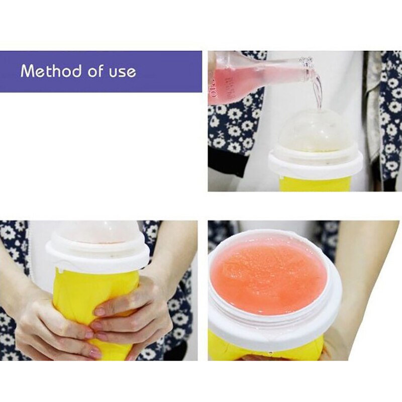 Slushy Maker Portable Travel Ice Cup Homemade Freeze Drinks Cup Summer Cooler Smoothie Making Cup For Kids Drinks Ice Cup