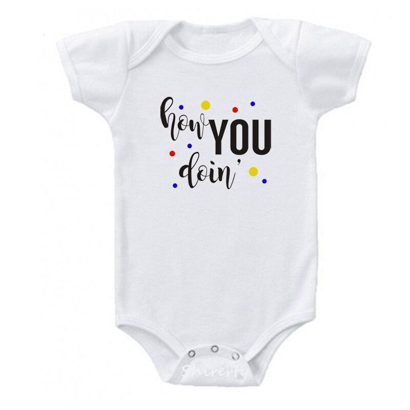 Summer Baby Boys Girls Bodysuits 0-24Months Kids Jumpsuits Cotton Newborn Baby Clothes How You Doin Letters Print Onesie