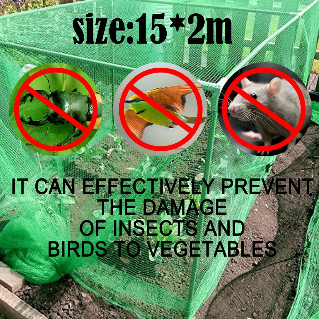 Green Garden Vegetable Plant Insect Proof Sun Shade Screen For Protection 5*2m Outdoor Garden Vegetable Insect Net Cover
