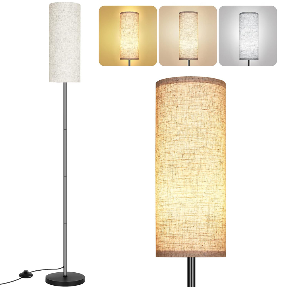 Gulvlampe til stue moderne stående lamper med lampeskjerm lampe med fotbryter til stue soverom barnerom kontor