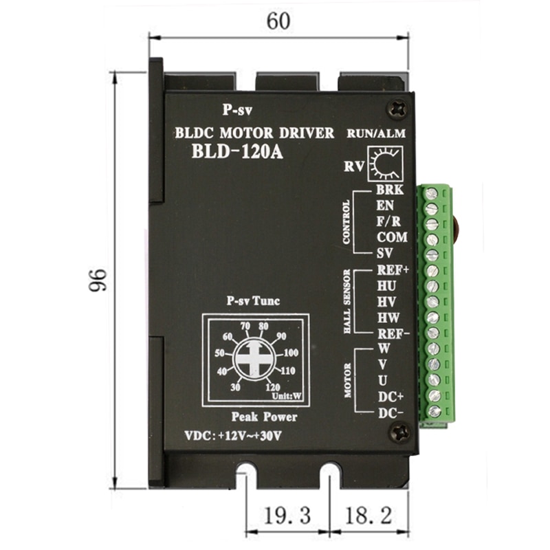 Bldc Borstelloze Dc Motor Driver BLD-120a Hall Industriële Borstelloze Motor 120W Motor Auto