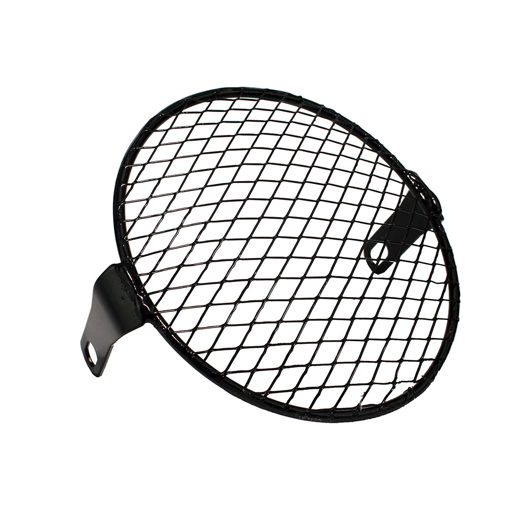 6.5 & #39 ; i motorcykel universal sort/krom rund led forlygte nærlys cafe racer: Grill