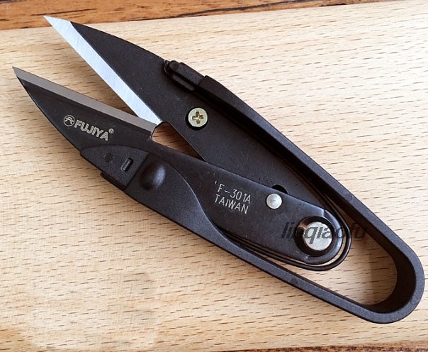 Taiwan original spring yarn scissors Carbon steel line shears leather scissors