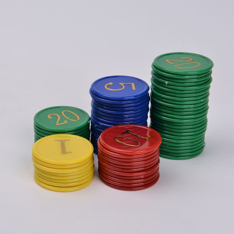 160Pcs/Set Plastic Poker Chip Stamping Gilding Chip Mahjong Poker Game Tokens Family Party Entertainment Club Pub Travel Game