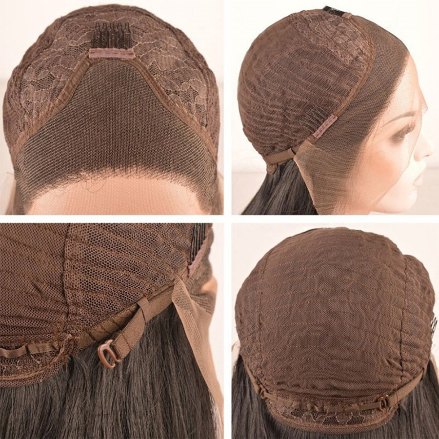 Perruque Lace Front Wig ondulée synthétique | Perruque blanche à verte ombrée en Fiber de haute température, cheveux mi-mains attachés à la main, perruque de maquillage quotidienne pour femmes