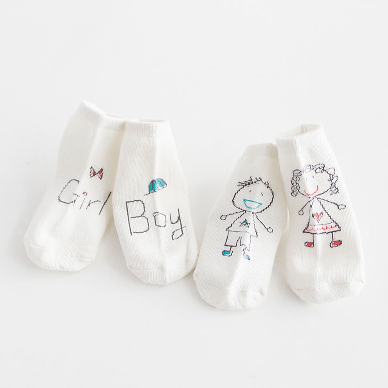 Leuke Lente Herfst Baby Sokken Pasgeboren Katoenen Baby Jongens Meisjes Leuke Peuter Asymmetrie Anti-Slip Sokken Voor Baby &#39;S Winter