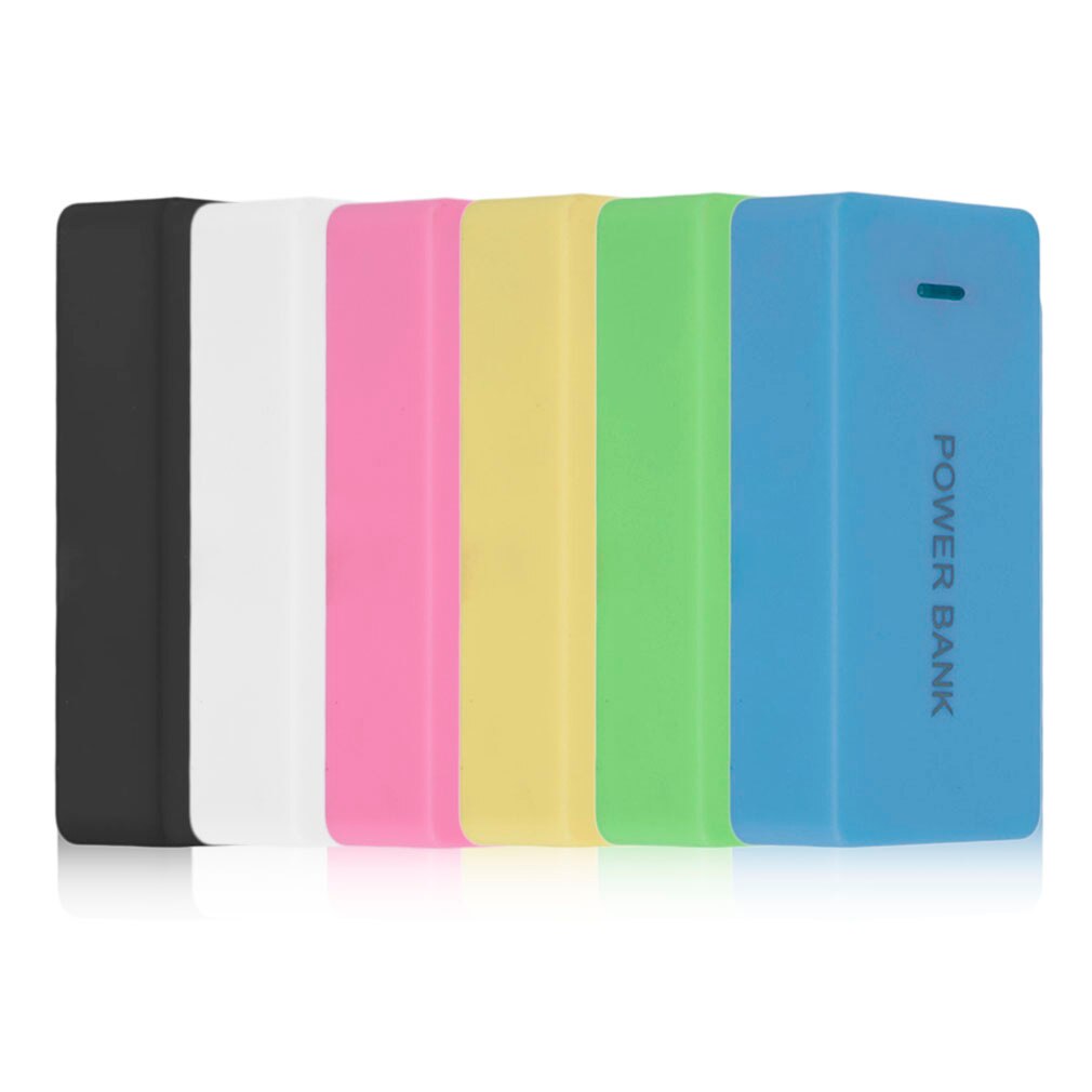 Portable Power Bank Case External Mobile Backup Powerbank Battery Case USB Universal Charger Adapter Storage Box